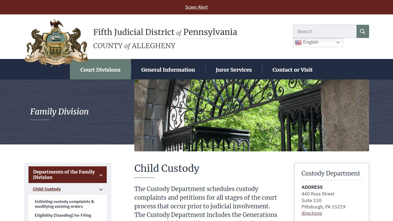 Child Custody - Fifth Judicial District of Pennsylvania